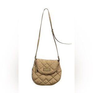 Marc Jacobs beige quilted nylon crossbody bag